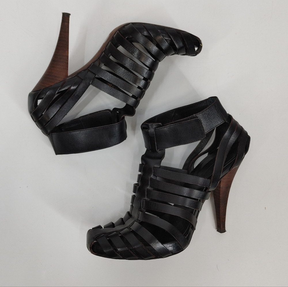 BCBGMaxAzria Leather Gladiator Heels